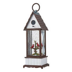Item 282196 Cardinal Lighted Water Birdhouse Lantern