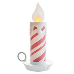 Item 282197 thumbnail Battery Operated Peppermint Stripe Candle