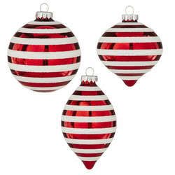 Item 282208 thumbnail Red and White Striped Ornament