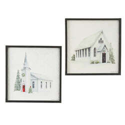 Item 282235 Church Textured Paper Wall Art