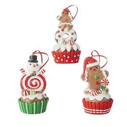Item 282320 Gingerbread Cupcake Ornament