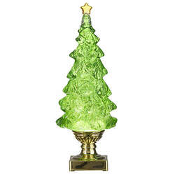 Item 282337 Green Lighted Swirling Glitter Tree
