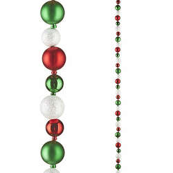Item 282384 Red, Green, And White Ball Garland