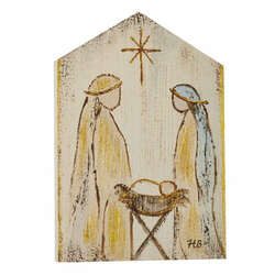 Item 282387 Holy Family Textured Wood Wall Art