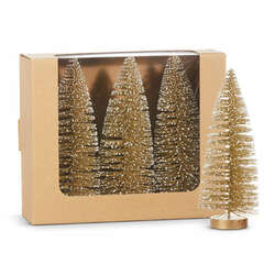 Item 282398 Box Of 3 Champagne Bottle Brush Tree