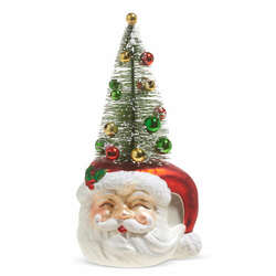 Item 282404 Santa Bottle Brush Tree Ornament