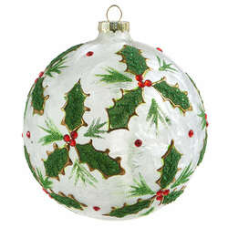 Item 282416 Holly Leaf Ball Ornament