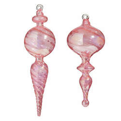 Item 282422 Pink Glass Finial Ornament