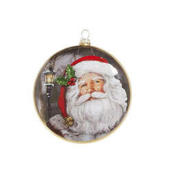 Item 282425 Santa Portrait Disc Ornament