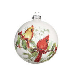 Item 282429 Cardinal Couple Ball Ornament