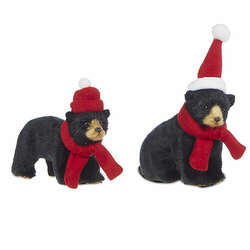 Item 282446 Black Bear With Scarf And Hat Ornament