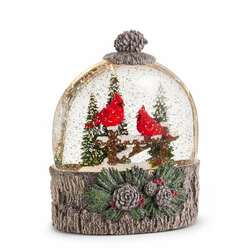 Item 282519 thumbnail Cardinal Perch Lighted Water Globe
