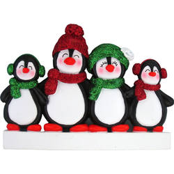Item 289310 Penguin Family of 4 Ornament