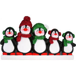 Item 289311 Penguin Family of 5 Ornament