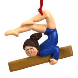 Item 289314 Female Gymnast With Brown Hair Ornament