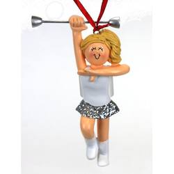 Item 289315 Female Baton Twirler With Blonde Hair Ornament