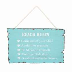 Item 294037 thumbnail Teal Beach Rules Sign