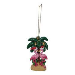 Item 294068 thumbnail Palm With Flamingo Pair Ornament