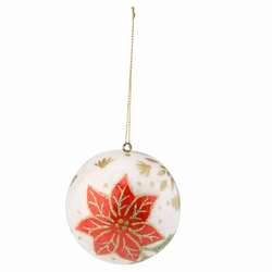 Item 294096 Poinsettia Ball Ornament