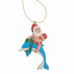 Item 294232 Santa Riding Dolphin Ornament