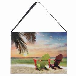 Item 294301 LED Beach Sunset Chairs Art