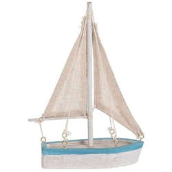 Item 294396 White Sailboat With Teal Trim
