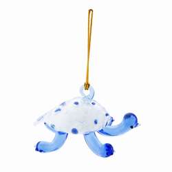 Item 294414 Glowing Blue & Clear Turtle Ornament