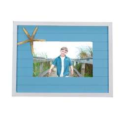 Item 294458 Blue/White Slate Board Photo Frame With Starfish