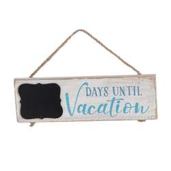 Item 294472 Wood Chalkboard Vacation Plaque