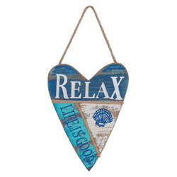 Item 294627 Relax Life Is Good Heart Plaque