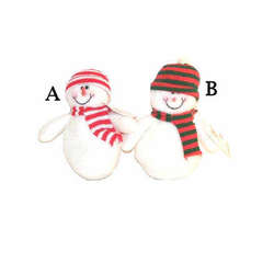 Item 301019 Red & White/Red & Green Snowman Ornament