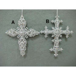 Item 302051 Silver Crucifix Ornament