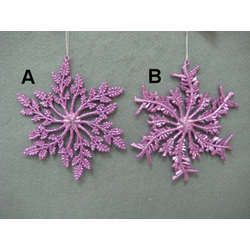 Item 302090 Taro/Pink Snowflake Ornament