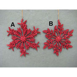 Item 302093 Red Snowflake Ornament