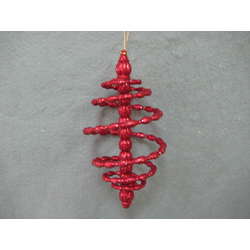 Item 302128 Red Glitter Finial Ornament