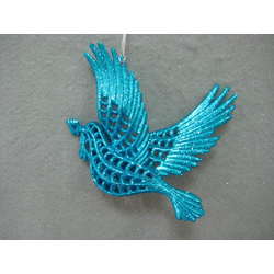 Item 302193 Turquoise Lattice Dove Ornament