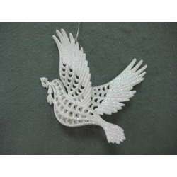 Item 302194 Iridescent White Dove Ornament