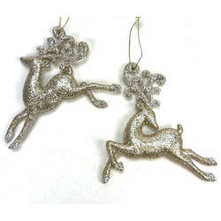 Item 302230 Gold/Silver Deer Ornament