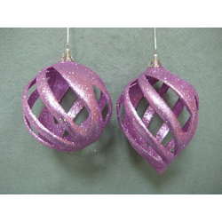 Item 302310 thumbnail Taro Pink Ball/Finial Ornament