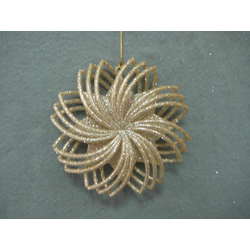 Item 302333 Champagne/Gold Pinwheel Ornament