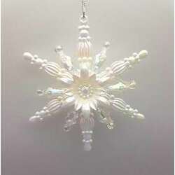 Item 302365 White Snowflake Ornament
