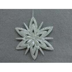 Item 302370 thumbnail Champagne Silver Snowflake Ornament