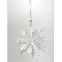 Item 302371 Sparkle White Spiked Ball Ornament