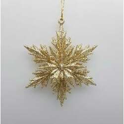 Item 302384 Champagne Gold Snowflake Ornament