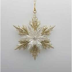 Item 302385 Gold/Silver Snowflake Ornament