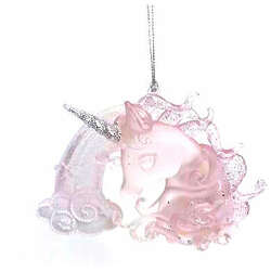 Item 302424 Pink Unicorn Rainbow Ornament