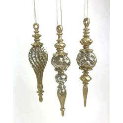 Item 302435 Gold/Silver Drop Ornament