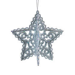 Item 303002 Silver Star Ornament