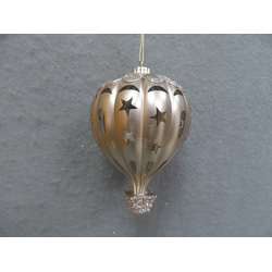Item 303032 Silver Hot Air Balloon Ornament