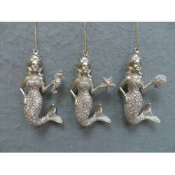 Item 303033 thumbnail Silver Mermaid Ornament